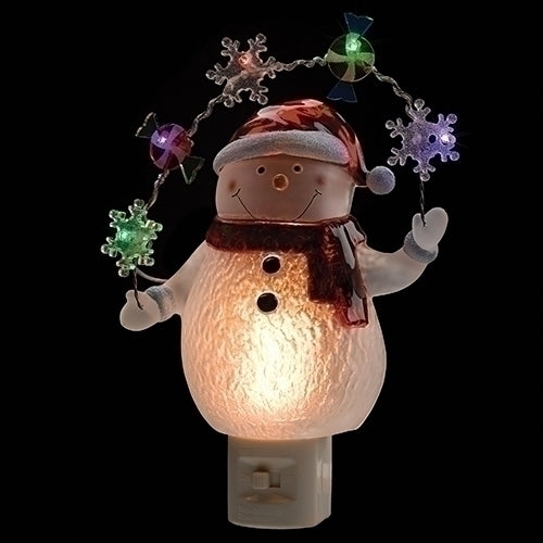 Snowman with LED Night Light