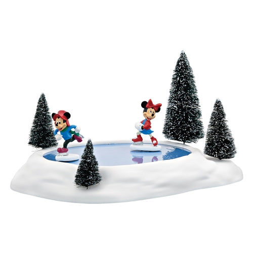 Mickey Mouse and Minnie Mouse Animated skating pond d56