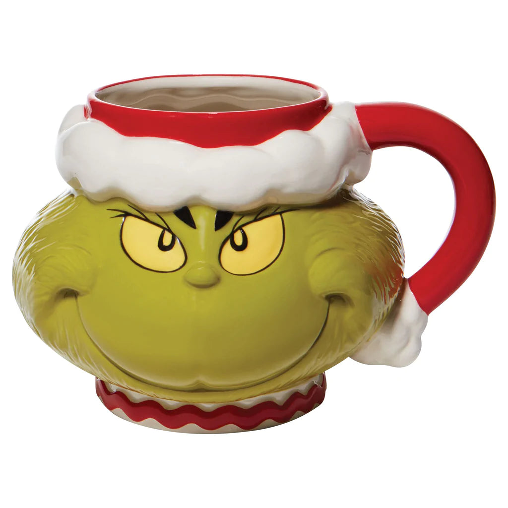 Grinch Santa Sculpted Mug