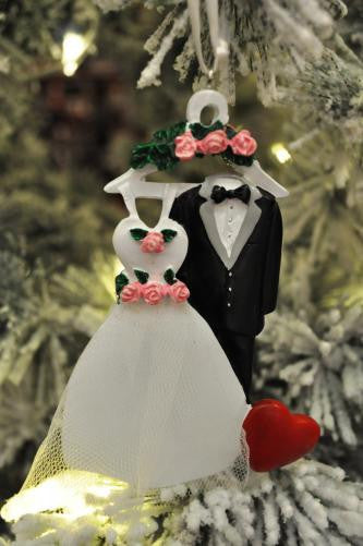 Couple Wedding Attire Personalized Ornament