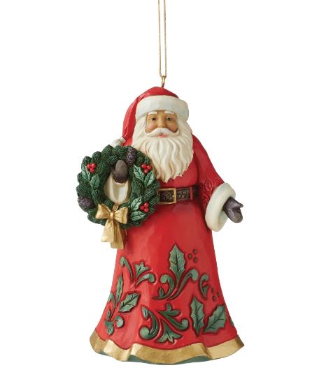 Santa Wreath Hanging Ornament