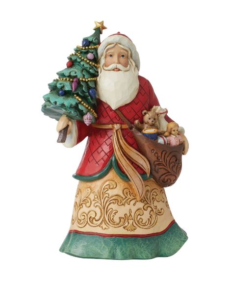 Santa with Tree and Toy bag - Figurine