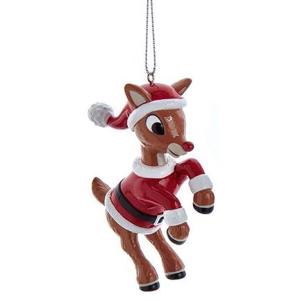 Rudolph in Santa Suit Ornament