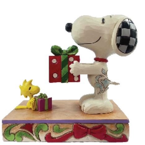 Boule à Neige Musicale Snoopy Et Woodstock - Bonhomme De Neige - Collection Peanuts - Neuve