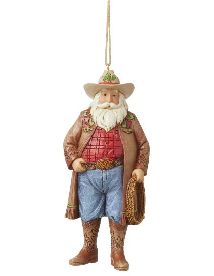 Western Santa Cowboy Hat Ornament