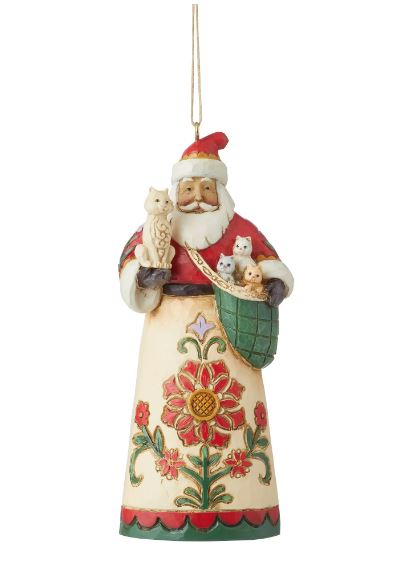 Santa Kittens Hanging Ornament