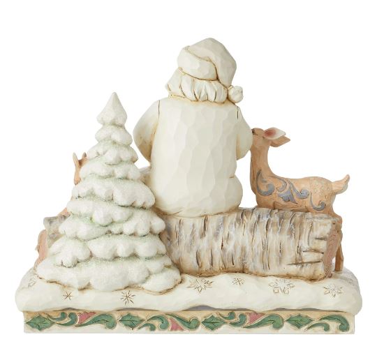 Woodland Santa Sitting/Animals - Figurine