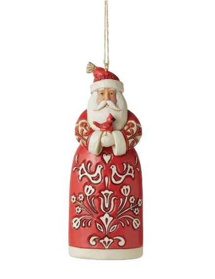 Nordic Noel Santa Ornament