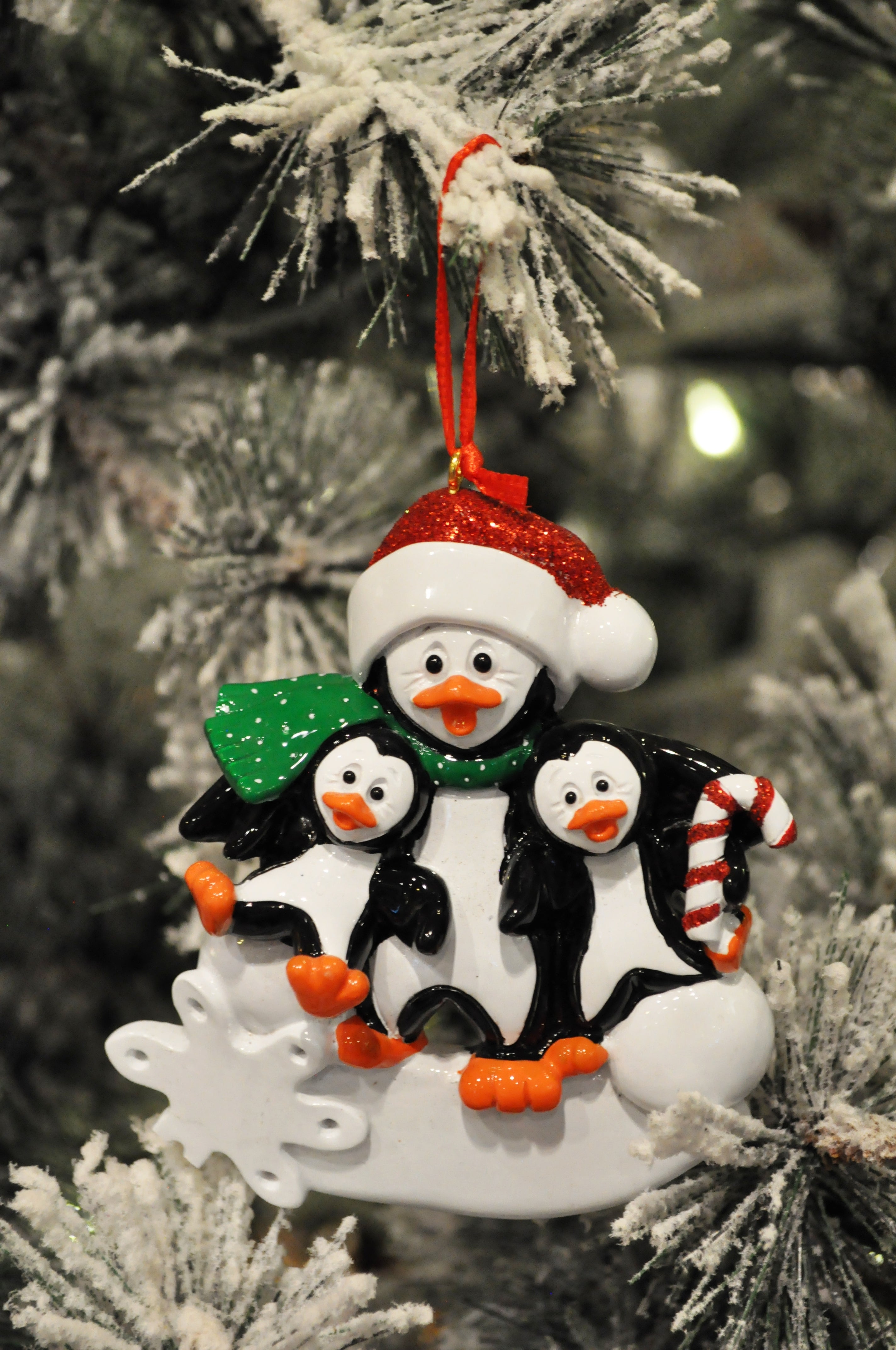 penguin family ornament
