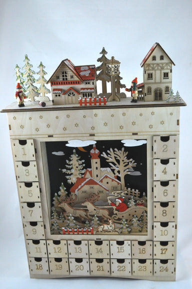 wooden advent calender