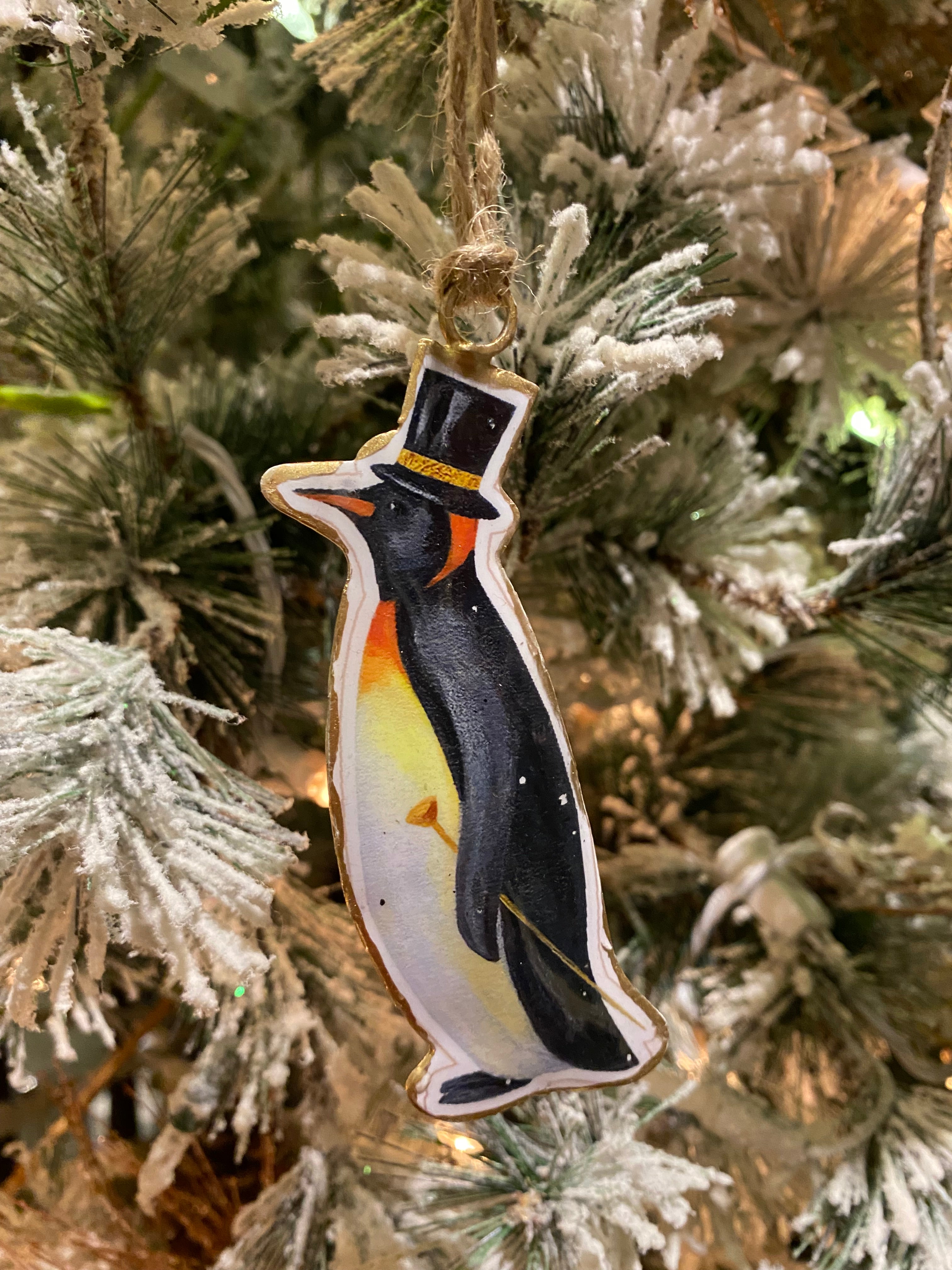 Penguin Top Hat Ornament